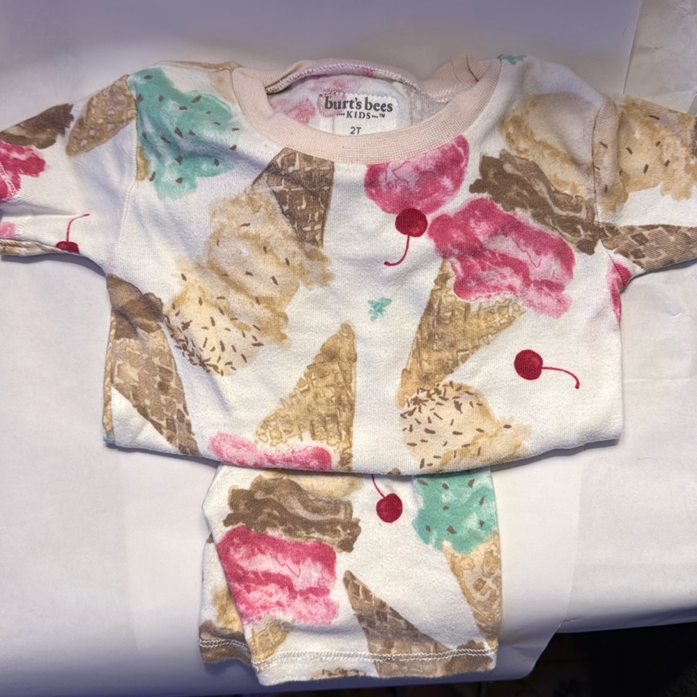 Burt’s Bees 2T Ice Cream Pajamas